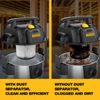 DEWALT Dust Separator DXVCS003 — 10-Gallon Stainless Tank, 99.5% Cyclone Dust Collector