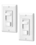DEWENWILS Dimmer Switch – 600W Incandescent/Halogen, 150W LED/CFL, 3-Way Ready, ETL/cUL Listed, White (2-Pack)