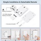 DEWENWILS Wireless Light Switch & Receiver Kit – No In-Wall Wiring, 100 ft RF Range, Programmable
