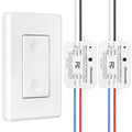 DEWENWILS Wireless Light Switch & Receiver Kit – No In-Wall Wiring, 100 ft RF Range, Programmable