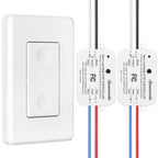 DEWENWILS Wireless Light Switch & Receiver Kit – No In-Wall Wiring, 100 ft RF Range, Programmable