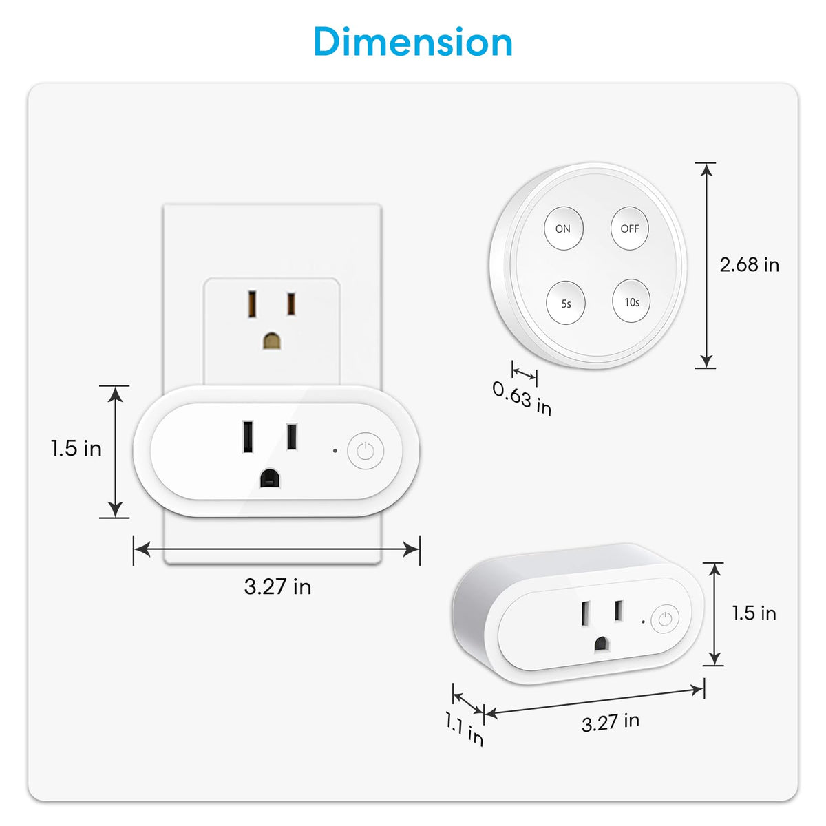 Didikit Garbage Disposal Wireless Switch Kit – Wall Mount & Remote On/Off with 5s/10s Timer, 1800W, 1HP, White