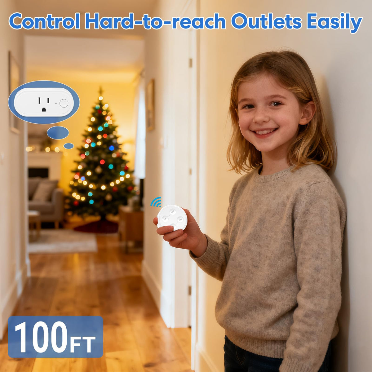 Didikit Garbage Disposal Wireless Switch Kit – Wall Mount & Remote On/Off with 5s/10s Timer, 1800W, 1HP, White