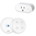 Didikit Garbage Disposal Wireless Switch Kit – Wall Mount & Remote On/Off with 5s/10s Timer, 1800W, 1HP, White