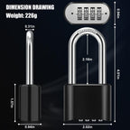 Diyife 2-Pack 2.5in Shackle Padlocks | Weatherproof, Resettable 4-Digit Combination