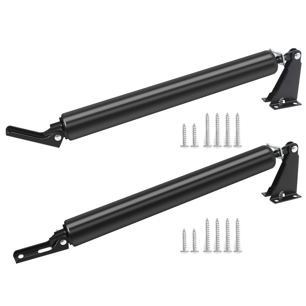 Dluno 2 Set Black Screen Door Closers – Heavy Duty Storm Door Shock, Adjustable, Smooth Closures