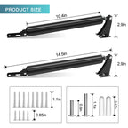 Dluno 2 Set Black Screen Door Closers – Heavy Duty Storm Door Shock, Adjustable, Smooth Closures