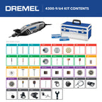 Dremel 4300-9/64 Versatile Rotary Tool Kit with Pivot Light and 64 Accessories
