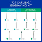 Dremel 729-01 11-Piece Carving & Engraving Micro Kit | Engraving Bits & Diamond Wheel Points
