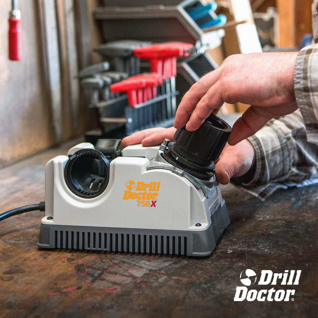 Drill Doctor DD750X Electric Drill Bit Sharpener – 3/32 to 3/4 Inch, High-Speed, Portable