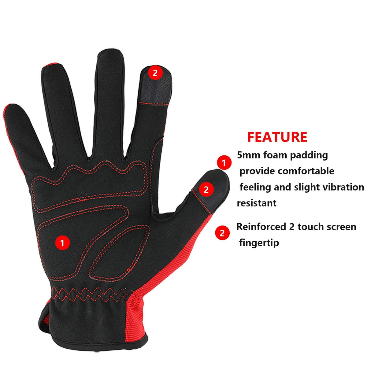 DULFINE High Performance Work Gloves for Men – 3 Pairs Pack, High Dexterity, Touchscreen Ready, Excellent Grip (Medium)