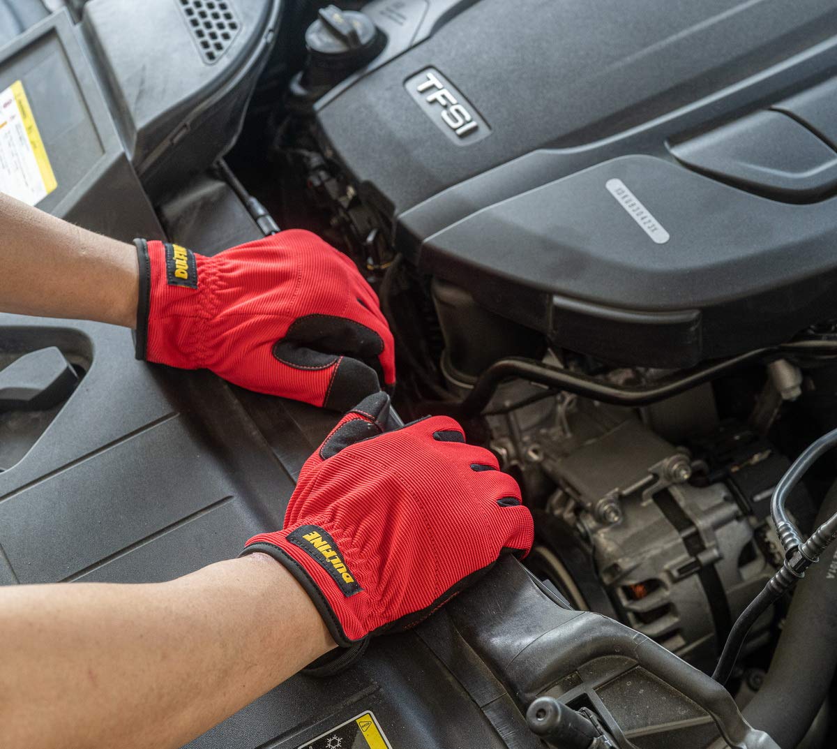 DULFINE High Performance Work Gloves for Men – 3 Pairs Pack, High Dexterity, Touchscreen Ready, Excellent Grip (Medium)