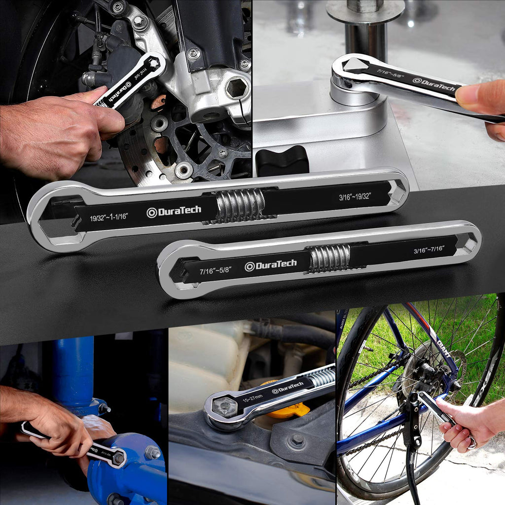DURATECH Universal Wrench Set – 8in & 10in, SAE & Metric, 44 Sizes, Drop-Forged, ANSI Standard