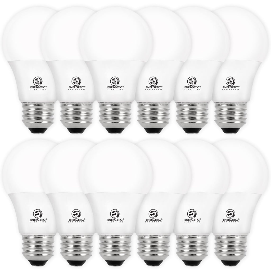E Energetic Lighting Dimmable LED Bulbs – 60W Equivalent, 8W, 4000K, E26, ETL Listed, 12-Pack