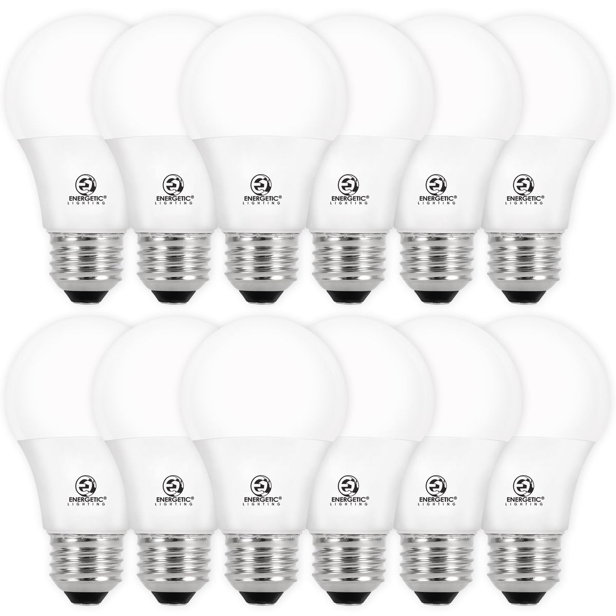 E Energetic Lighting Dimmable LED Bulbs – 60W Equivalent, 8W, 4000K, E26, ETL Listed, 12-Pack