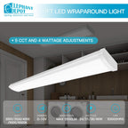 ELEPHANT DEPOT 4FT LED Wraparound Light – 4-Pack, 5500 lm, 5CCT, 0-10V Dimming, 120-277V
