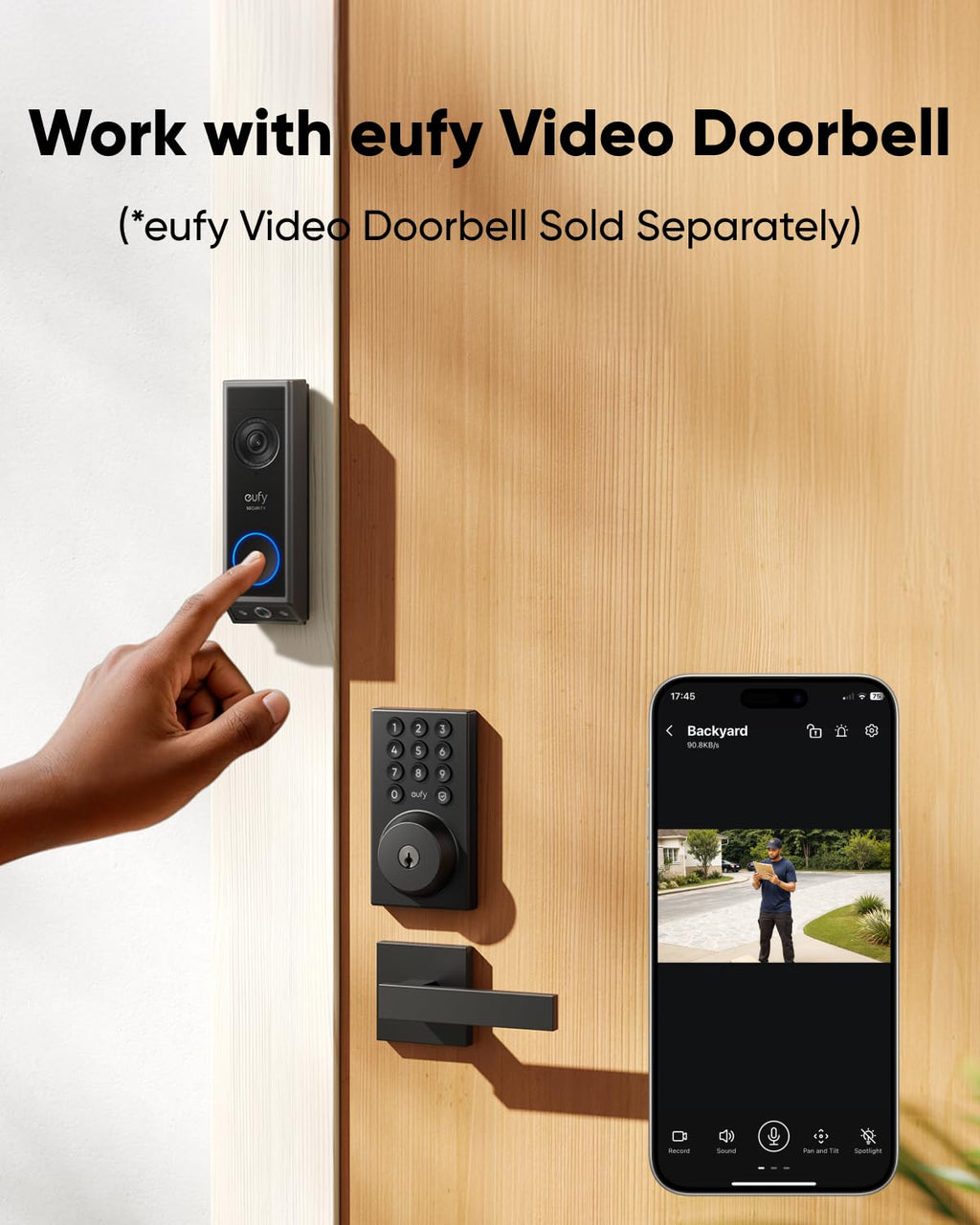 eufy Security Smart Lock C30 with Door Lever – Keyless Entry & Built-in Wi-Fi Deadbolt