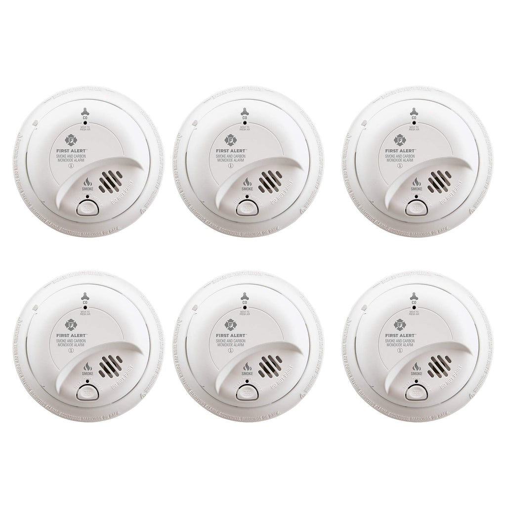 First Alert BRK SC9120B-6 Hardwired Smoke & CO Detector with Battery Backup – 6-Pack