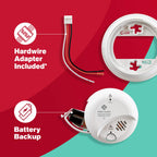 First Alert BRK SC9120B-6 Hardwired Smoke & CO Detector with Battery Backup – 6-Pack