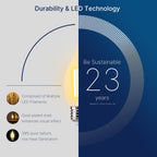 FLSNT CA11 E26 LED Candelabra Bulbs - Dimmable Amber Glass, 2200K, 330lm, 6-Pack, UL & CA65 Listed