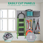 FRAYSCENT Slat Wall Paneling – PVC Garage Storage & Tool Organizer, Grey, 4x8