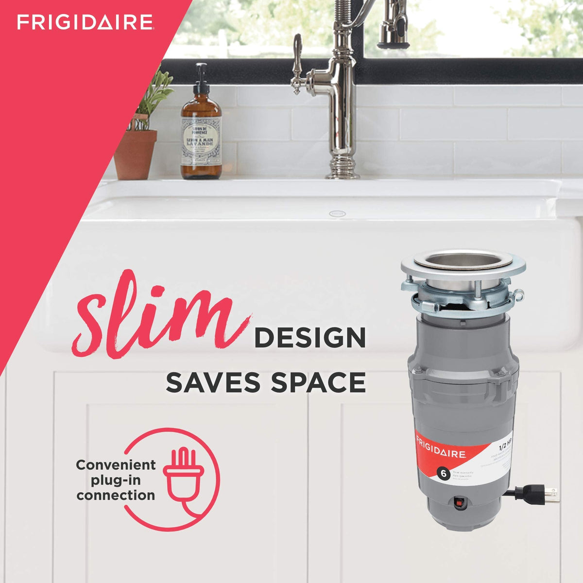 Frigidaire FF05DISPC1 1/2 HP Corded Garbage Disposal – Quiet, Efficient Kitchen Waste Solution