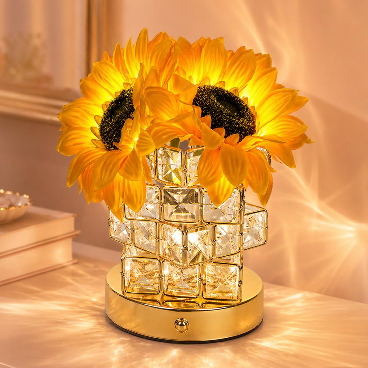 Fussion Sunflower Lamp - Cordless Night Light with 3 Color Temperatures