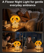 Fussion Sunflower Lamp - Cordless Night Light with 3 Color Temperatures