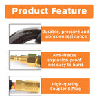 GASHER 1/4 x 10FT Black Reinforced Polyurethane Recoil Air Hose – Bend Restrictor & Quick Coupler