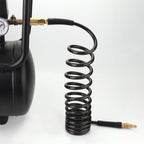 GASHER 1/4 x 10FT Black Reinforced Polyurethane Recoil Air Hose – Bend Restrictor & Quick Coupler