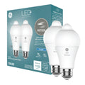 GE LED+ Motion Sensor Light Bulbs A21 12W Daylight 2 Pack – Outdoor Security Lights