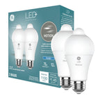 GE LED+ Motion Sensor Light Bulbs A21 12W Daylight 2 Pack – Outdoor Security Lights