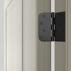 Goldenwarm 3 Pack 4in Black Door Hinges – Matte Black Iron Hinges with Square & Round Corners