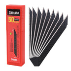 Gomake 9mm Utility Knife Replacement Blades – 100 Pcs Black Carbon Steel, 30° Snap-Off Edge