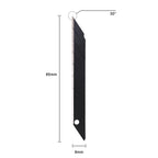 Gomake 9mm Utility Knife Replacement Blades – 100 Pcs Black Carbon Steel, 30° Snap-Off Edge