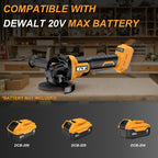 GOTUU Cordless Angle Grinder for DEWALT 20V MAX Battery – 4-1/2in Brushless Cut Off Tool, Safe Paddle Switch, 3-Speed