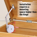 HBL' 2 Pack Soft-Close Lid Hinges for Toy Boxes, Cedar Chests & Benches