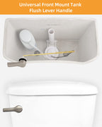 Hibbent Universal Front Mount Toilet Handle Replacement Kit — Brushed Nickel Finish