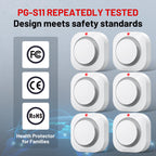 Hilmon 6-Pack Battery-Operated Photoelectric Smoke Alarm with Test Button