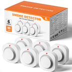 Hilmon 6-Pack Battery-Operated Photoelectric Smoke Alarm with Test Button