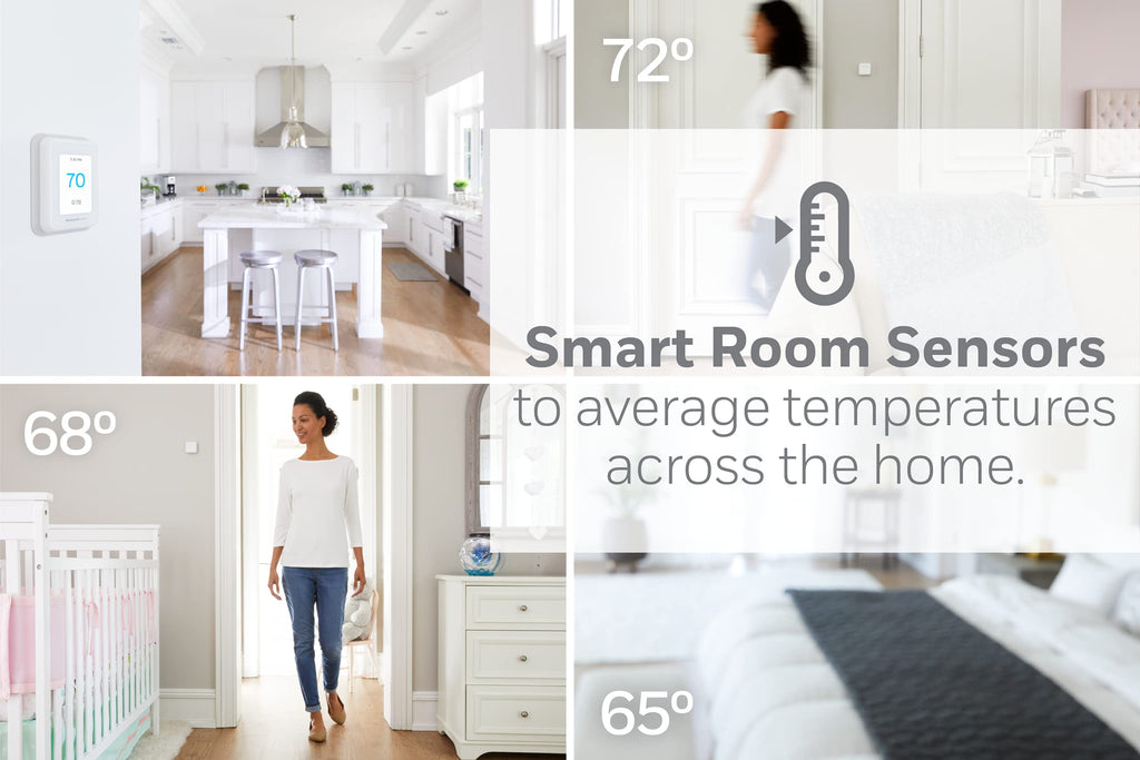 Honeywell Home T9 WiFi Smart Thermostat with 1 Smart Room Sensor – White