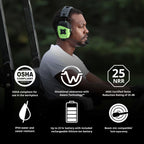ISOtunes LINK Bluetooth Earmuffs with Aware Technology – 25 dB NRR for Work & Mowing