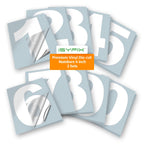 iSYFIX White Vinyl Numbers – 4-Inch Self-Adhesive Pre-Spaced Decals (2 Sets, 0–9)