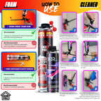 ixirpro Mega Size Spray Foam Kit – 18 x 30oz, 414 Board Feet, High-Density Closed-Cell Insulation