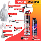ixirpro Mega Size Spray Foam Kit – 18 x 30oz, 414 Board Feet, High-Density Closed-Cell Insulation