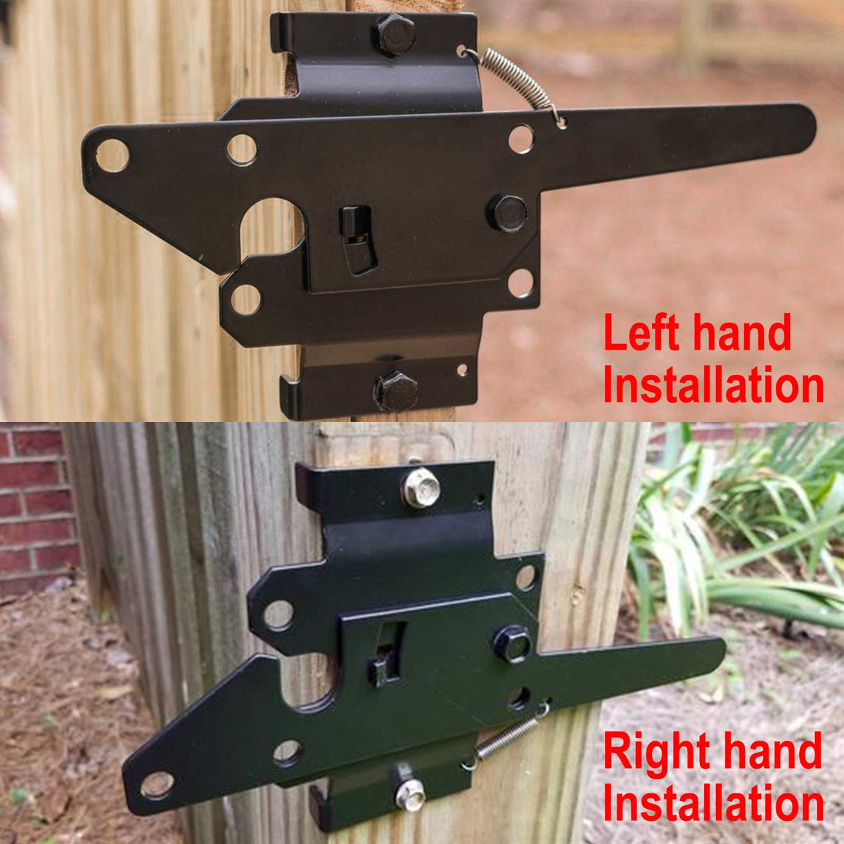 JIAHOO Post Mount Gate Latch – Heavy-Duty Self-Latching Gate Hardware for Wood/Vinyl Fences