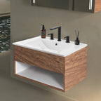 JONATHAN Y SNK1001A – 24"W x 18.25"D Ceramic Sink Vanity Top, White (3-Hole)