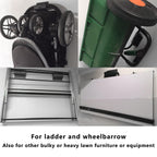 Juformin Heavy-Duty Ladder Hanger Wall Mount 2-Pack – Garage Storage Hooks for Ladders & Wheelbarrows