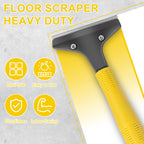 KeFanta Scraper Tool - 4-Inch Wide Blade, 45.7-Inch Long Handle, Heavy-Duty Razor Scraper with 10 Replacement Blades