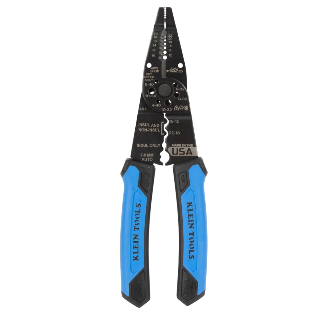 Klein Tools 1025 Long Nose Wire Stripper – Multi-Function Electrician Tool, Made in USA